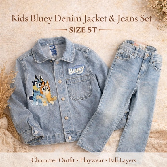 Jackets & Coats Kids Bluey Denim Jacket Jeans Set Size 5t Poshmark — free download
